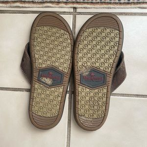 Men’s leather flip flops